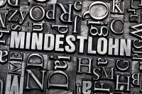 Foto: Schriftzug Mindestlohn