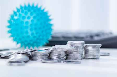Foto: Virus und Münzen